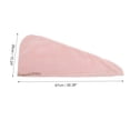 thumbnail image 2 of Unique Bargains 1 Pc Water-absorbent Floral Pattern Hair Towel for Bathroom Hotel Coral Fleece Light Pink, 2 of 5