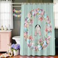 thumbnail image 5 of Shower Curtain for Bathroom Easter Bunny Colorful Egg Waterproof Bath Curtains Shower Curtains with Hooks,Pastoral Flower Rabbit Wood Plank Bathroom Curtain Privacy Drapes for Bathtubs Toilet 72x72in, 5 of 9