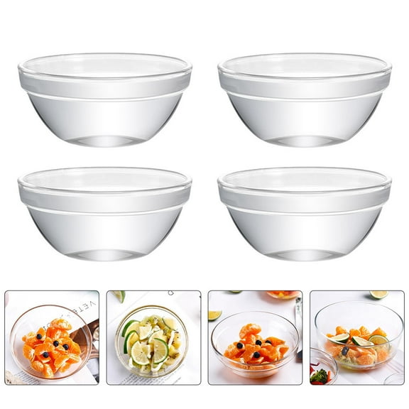 BESTYASH Versatile Glass Jelly Mold for Kitchen Use Safe and Dessert Bowls 6 Pcs Transparent
