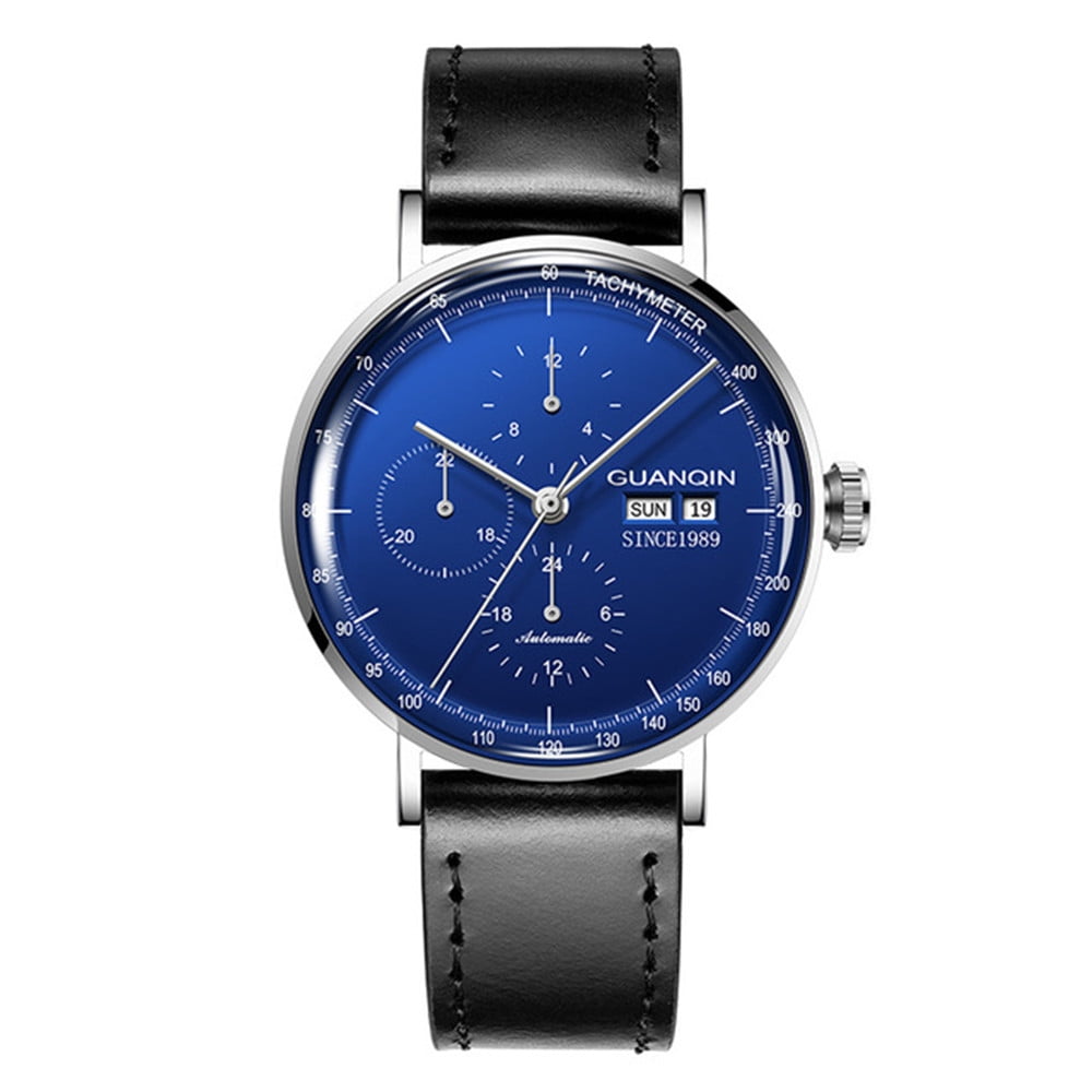 GUANQIN Automatic SelfWinding Watch Men Stainless Steel Waterproof