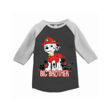 

Paw Patrol Big Brother Pup Raglan - Toddler 3T 4T 5T - Paw Patrol Marshall Tee Long Sleeve Shirts for Boys