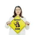 thumbnail image 3 of Monkey Plastic Crossing Sign - 10 Inch X 10 Inch Xing Sign Gift Animal Wildlife Jungle Funny Cute Exotic Decor Nature Climbing Outdoors Playful, 3 of 4