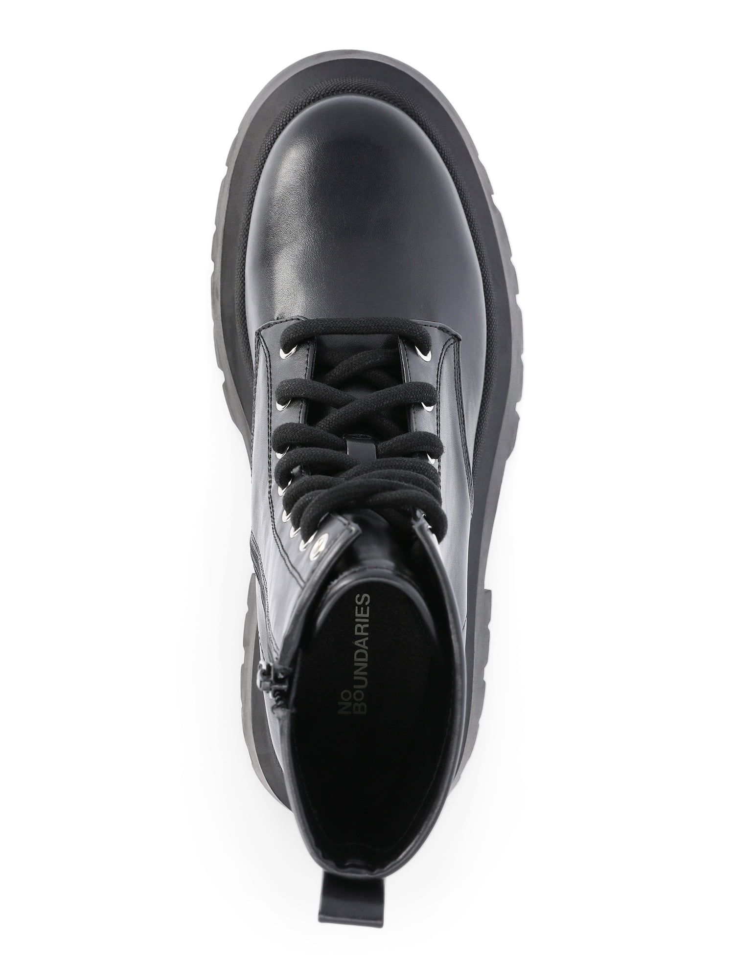 No Boundaries Women's Lug Sole Combat Boots, Wide Width Available