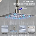 thumbnail image 2 of Zovajonia Luxury Brushed LED Shower Head Combo System Faucet Set Massage Body Jets Sprayer, 2 of 8