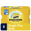 Bounty Essentials Select-a-Size Paper Towels, White, 8 Giant Rolls = 12 Regular Rolls