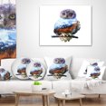 thumbnail image 4 of Designart Owl Double Exposure Illustration - Animal Throw Pillow - 12x20, 4 of 5