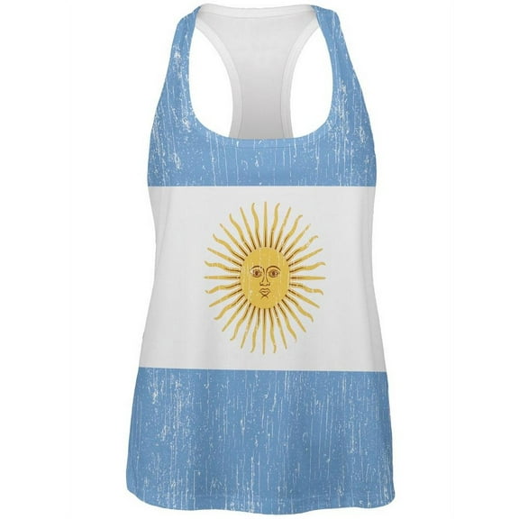 World Cup Argentina Sun All Over Womens Tank Top - 2X-Large