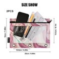 thumbnail image 4 of FORMRS 2 Pack Pencil Pouch for 3 Ring Binder with Clear Window Zipper Case, Pink Brown Pattern, 4 of 6