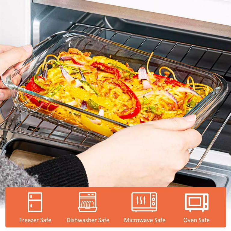 TINANA Glass Baking Dish: Pack Food Storage Containers with Lids