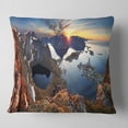 thumbnail image 2 of Designart Sunset at Rocky Mountains Norway - Landscape Photography Throw Pillow - 16x16, 2 of 5