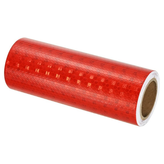 Uxcell Reflective Tape, 6" x 10 FT Waterproof Adhesive Warning Safety Tape, Red