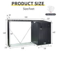 thumbnail image 3 of Outdoor Steel Firewood Rack and Metal Storage Shed,Two-In-One,Black (updated version), 3 of 7