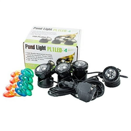 Jebao PL1LED-4 Submersible Pond LED Light with Colored