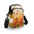 thumbnail image 3 of HELLHERO Crossbody Bags Polyester with Zipper Maple Leaves for Travel Unisex, 3 of 7