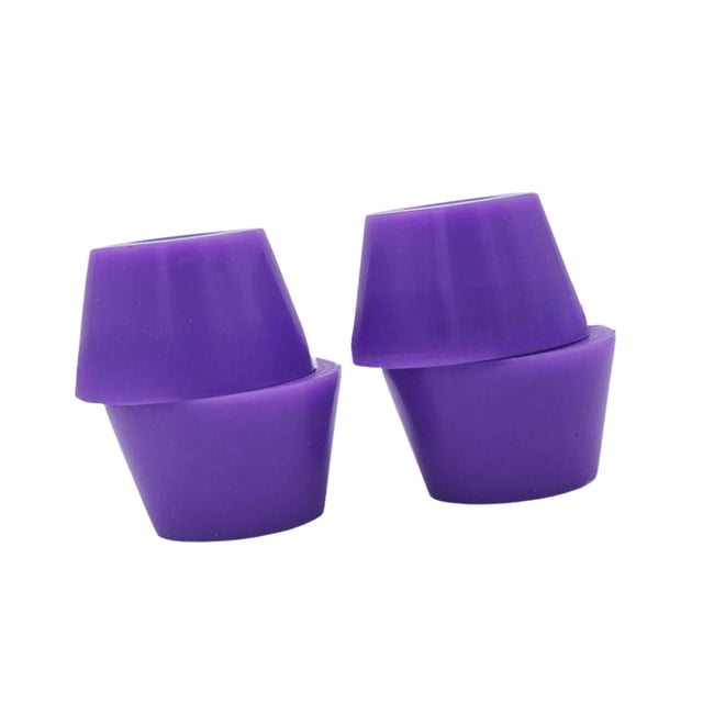 4 bujes para ejes de patineta, rendimiento estable, a prueba de golpes, forma cónica, kit de reconstrucción de bujes para longboard, accesorios para Púrpura