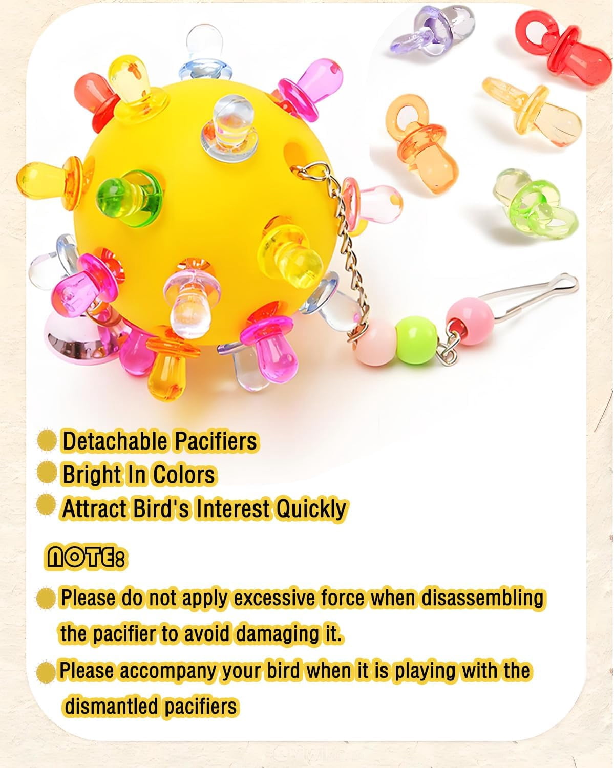 Bird Toys, Conure Foraging Ball Hanging Toy Bird Cage Accessory for Parrots