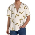 thumbnail image 3 of Haiem Cartoon Snake Men's Casual Shirts Short Sleeve Button Down Shirts Fashion Textured Summer Beach Shirt-Small, 3 of 7