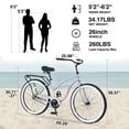 thumbnail image 2 of Ambifirner 26 Inch Beach Cruiser Bike for Women, 1 Speed Commute Bike for Adults, Womens Bicycle with Adjustable Seat, Multiple Color, 2 of 6
