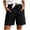 Black, variant on Women's Linen Shorts Casual Summer Shorts High Waisted Comfy Pull On Shorts with Pockets 4" (White, M)