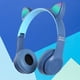thumbnail image 3 of Auriculares inalámbricos Yotijar con de gato Estéreo RGB Luz inconfundible Orejeras suaves Reproductor de MP3 para videojugador Teléfonos azul, 3 of 10