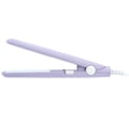 thumbnail image 2 of Mini plancha de pelo 2 en 1 con placa de cerámica y turmalina, rizador plano y calentador, color morado, 2 of 14