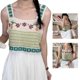 thumbnail image 2 of Womens Summer Floral Cami with Contrasting Colors Hollow Sleeveless Knit Crop Tops Square Neck Tank Top brown, 2 of 4