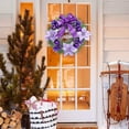 thumbnail image 5 of Christmas Decorations - 12 Inch Artificial Christmas Wreaths with Bows Xmas Ball and Fake Flower - Artificial Winter Wreath for Home Table Wall Window Porch Door Indoor Outdoor Decor(Purple), 5 of 6