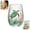 E, variant on Hummingbird Bee Flora Glass Cup, Cute Hummingbird Drinking Glass, Colorful Flower Bird Drinkware,Wine Glass Gift for Women Floral Garden Lovers