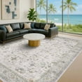 thumbnail image 6 of Washable Navy Blue Living Room Rug, 8x10 Area Rug For Bedroom, Dining Room Rugs for Under Table - Low Pile Non-Slip Rubber Backing Stain Resistant Rug - Aethestic Boho Home Decor (8x10 Navy Blue), 6 of 7