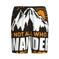 thumbnail image 4 of Easygdp Not All Who Wander Are Lost4 Men's Short Pajama Pants, Sleep Shorts, Household Pants, Casual Pants with Pockets - Small, 4 of 9