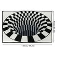 thumbnail image 3 of Hallway Rugs Black White Grid Bottomless Hole Floor Carpet Antiskid Mat Rugs, 3 of 11