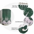 thumbnail image 3 of Christmas Snowflake Shower Curtain, 48" x 72", Elk Pine Trees Winter Deep Green Waterproof Bathroom Curtain Washable Shower Curtain Set with 12 Hooks, 3 of 6