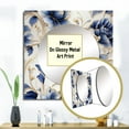 thumbnail image 3 of Designart "Cobalt Blue Filigree Flourish I" floral Square Mirror For Wall Decor - Large Blue Square Mirror Printed Wall Decor - Cottage Square Living Room Mirror, 3 of 5