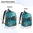 thumbnail image 2 of Disketp Realistic Ocean Shark Mochila de Lona Estampada, Mochila Escolar de Viaje Ligera para Estudiantes y Portátil-Small, 2 of 5