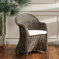 thumbnail image 6 of Safavieh Callista Wicker Club Chair, Black Wash, 6 of 18