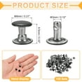 thumbnail image 2 of 120Set Leather Rivets, 8mm Double Cap Rivet Tubular Metal Studs, Matte Black, 2 of 7