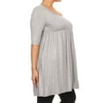 thumbnail image 2 of Women's Plus Size Trendy Style Baby Doll Solid Dress, 2 of 5