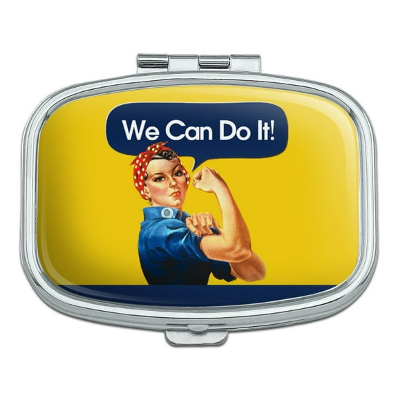 Rosie The Riveter Poster World War II Rectangle Pill Case Trinket Gift Box