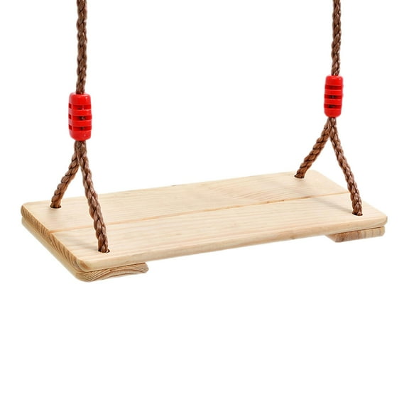 yotijay Children Wooden Swing, Garden Toys Hanging Swing for Tree