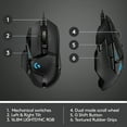 thumbnail image 3 of Logitech G502 X Wired Gaming Mouse - LIGHTFORCE hybrid optical-mechanical primary switches, HERO 25K gaming sensor, compatible with PC - macOS/Windows, 3 of 14