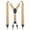 Gold, variant on KAMBERFT Black Suspenders for Men 1.4 Inch Wide Adjustable Elastic Y-Back Braces with 4 Metal Clips