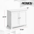 thumbnail image 3 of Redmon Shaker Style Double Door Storage Cabinet, Modern Wooden Furniture, White, 3 of 7