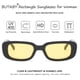 thumbnail image 3 of BUTABY Gafas de sol rectangulares para mujer, gafas de conducción retro de los años 90, marco cuadrado estrecho, protección UV400, 3 of 5