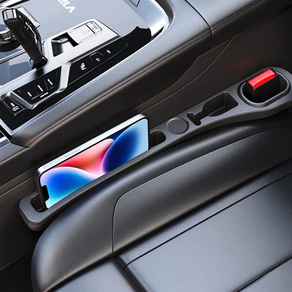 Car Seat Gap Filler, Universal Fit Seat Side Gap Filler with Organizer Stop Things from Dropping, Essential Car Interior Accessories, Fill the Gap Between Seat & Console Black