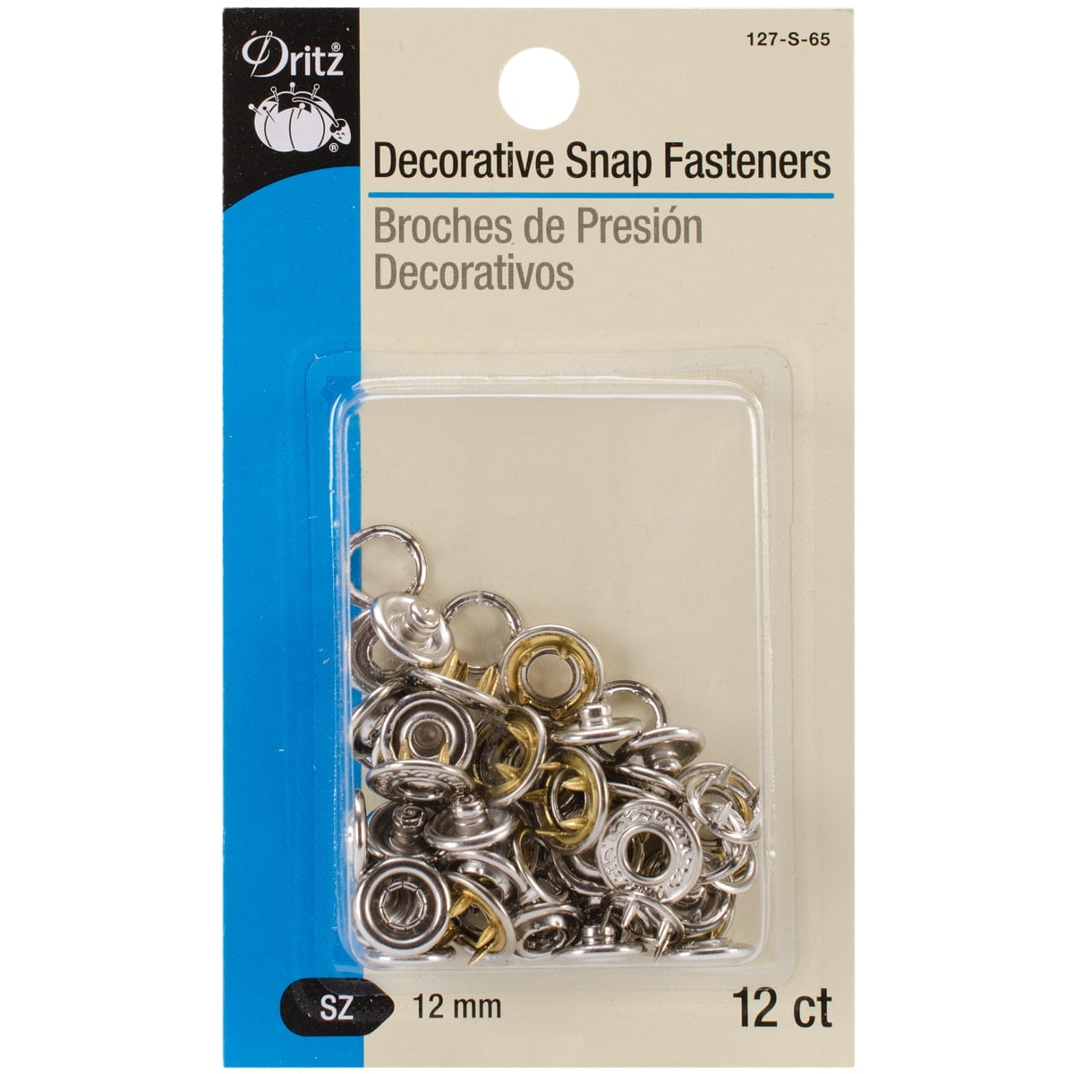 Dritz Decorative Snap Fasteners, 1/2", 12pk