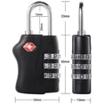 thumbnail image 2 of XCSOURCE® TSA Luggage Locks, 3-Digit Combination Lock, Security Padlock, for Suitcase, Luggage, Black [2 Pack], 2 of 4