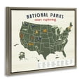 thumbnail image 3 of Stupell Industries National Parks Map Diagram Town & City Painting Brown Floater Framed Canvas Art Print Wall Art, 21 x 17, 3 of 9