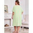 thumbnail image 4 of FEREMO 100% Cotton Plus Size Nightgowns for Women Short Sleeve Ladies Sleepwear, 4 of 5