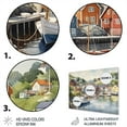 thumbnail image 3 of DESIGN ART Designart "Small Town Harbor Norway III" Port Landscape Metal Wall Art 20 in. wide x 12 in. high, 3 of 5