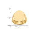 thumbnail image 5 of 14K Yellow Gold Ring Band Signet 21.0x16.0mm Closed Back Men's, Size 8, 5 of 5
